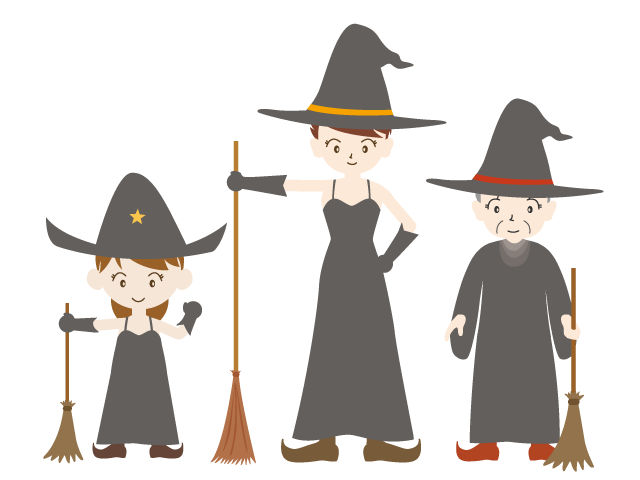 ハロウィン｜魔女｜仮装 - イベント/シーズン/季節/ダウンロード/無料/イラスト/春/夏/秋/冬