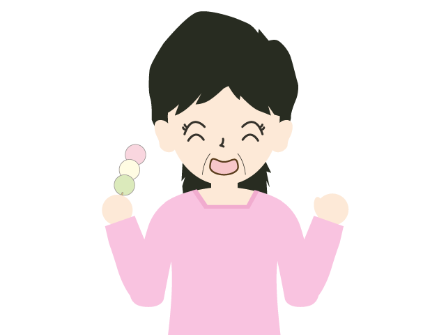 団子｜女性｜美味しい｜食欲 - イベント/シーズン/季節/ダウンロード/無料/イラスト/春/夏/秋/冬