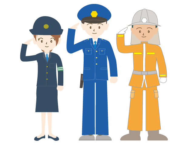 勤労感謝の日｜警察官｜消防士 - イベント/シーズン/季節/ダウンロード/無料/イラスト/春/夏/秋/冬