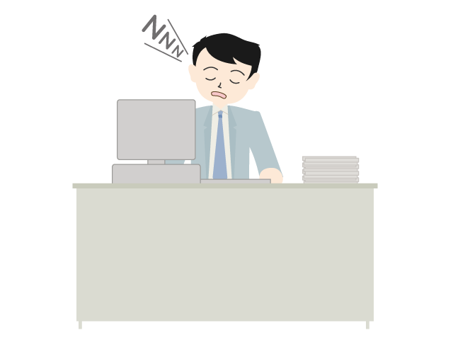 寝不足｜男性｜仕事｜居眠り - イベント/シーズン/季節/ダウンロード/無料/イラスト/春/夏/秋/冬