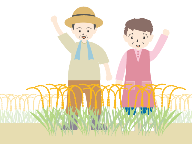 農家｜米｜イネ - イベント/シーズン/季節/ダウンロード/無料/イラスト/春/夏/秋/冬