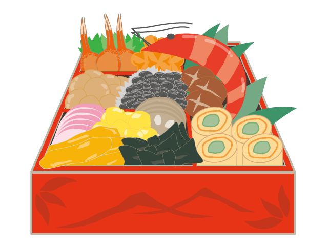おせち料理｜お節｜食べ物 - イベント/シーズン/季節/ダウンロード/無料/イラスト/春/夏/秋/冬