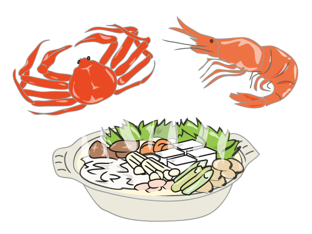 お鍋｜食事｜水炊き - イベント/シーズン/季節/ダウンロード/無料/イラスト/春/夏/秋/冬