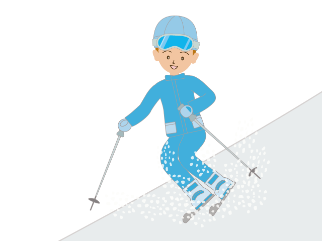 滑る｜スキー - イベント/シーズン/季節/ダウンロード/無料/イラスト/春/夏/秋/冬