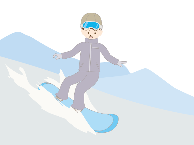 スノボ｜男性 - イベント/シーズン/季節/ダウンロード/無料/イラスト/春/夏/秋/冬