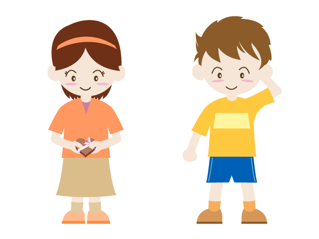 バレンタインデー｜子供｜男の子｜女の子 - イベント/シーズン/季節/ダウンロード/無料/イラスト/春/夏/秋/冬