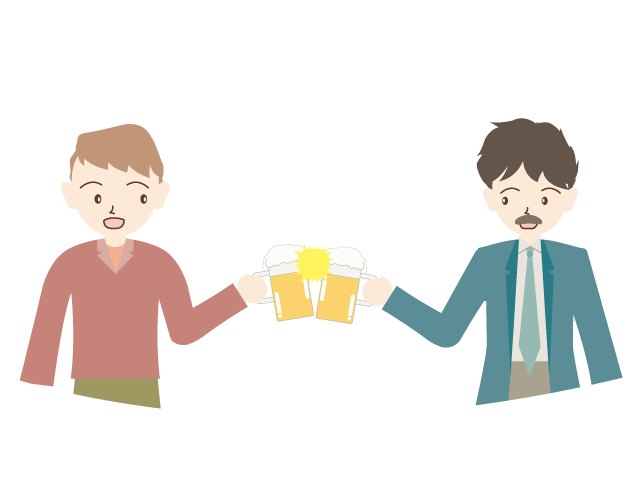 宴会｜忘年会｜乾杯 - イベント/シーズン/季節/ダウンロード/無料/イラスト/春/夏/秋/冬