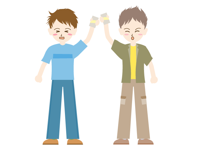 乾杯｜友達｜忘年会 - イベント/シーズン/季節/ダウンロード/無料/イラスト/春/夏/秋/冬