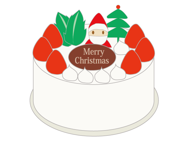クリスマスケーキ｜サンタ｜いちご - イベント/シーズン/季節/ダウンロード/無料/イラスト/春/夏/秋/冬