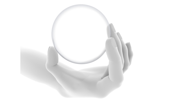 透明のボールをつかむ｜両手で球体をささえる - ハンド/イラスト/手/写真/ダウンロード/フォト/画像加工OK