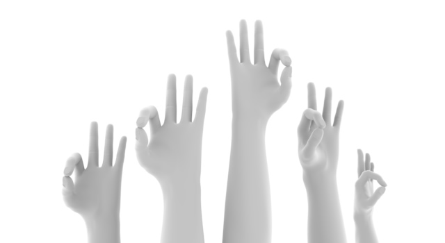 大勢のOKポーズ/手｜手の表情 - ハンド/イラスト/手/写真/ダウンロード/フォト/画像加工OK