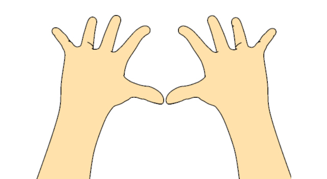 手の平をみせる｜両手でパーをする - ハンド/イラスト/手/写真/ダウンロード/フォト/画像加工OK