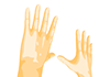 降参するイメージ｜ハイと手をあげる - 手の表情・ポーズ｜無料イラスト素材