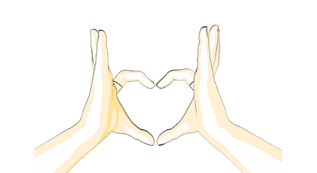 ハートマーク/手のポーズ｜3DCG/ハートマーク - ハンド/イラスト/手/写真/ダウンロード/フォト/画像加工OK
