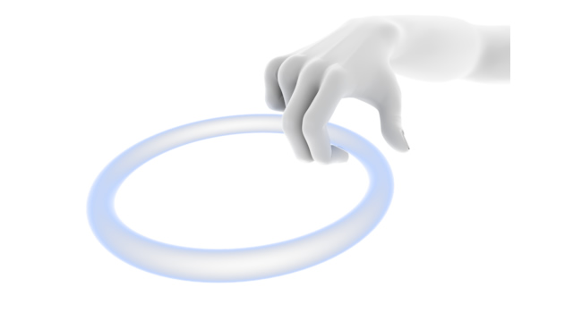 天使の輪をひっかける/イメージ｜円を描く/手の表現 - ハンド/イラスト/手/写真/ダウンロード/フォト/画像加工OK