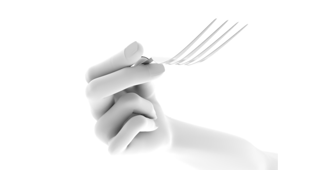何かを食べる/フォーク/イメージ｜氷をフォークで差す/イメージ - ハンド/イラスト/手/写真/ダウンロード/フォト/画像加工OK