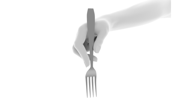 フォークを突き立てる｜食事/食器 - ハンド/イラスト/手/写真/ダウンロード/フォト/画像加工OK