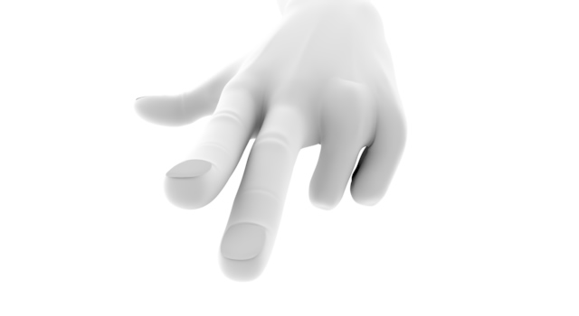 ボタンを押す指/手の表情｜小指と薬指を曲げる/手の形 - ハンド/イラスト/手/写真/ダウンロード/フォト/画像加工OK