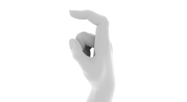 人差し指を曲げる/手の形｜あっちと方向を指差す/手のポーズ - ハンド/イラスト/手/写真/ダウンロード/フォト/画像加工OK