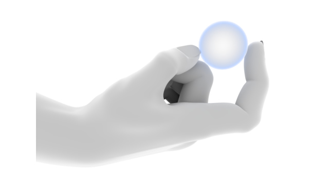 透明な球体をつかむ/手の形｜人差し指を曲げる/手の形 - ハンド/イラスト/手/写真/ダウンロード/フォト/画像加工OK