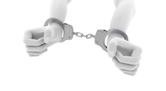 手錠をかけられる｜手錠/犯人/手の表現 - ハンド/イラスト/手/写真/ダウンロード/フォト/画像加工OK