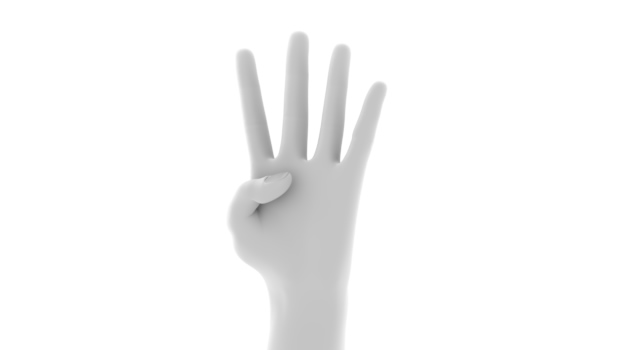 4本指/手の形｜4の意味/イメージ - ハンド/イラスト/手/写真/ダウンロード/フォト/画像加工OK