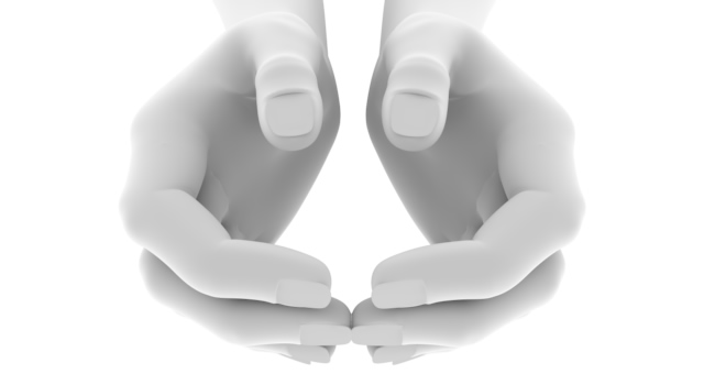 手で隠す/手の表現｜白黒イメージ/ホワイトの背景 - ハンド/イラスト/手/写真/ダウンロード/フォト/画像加工OK