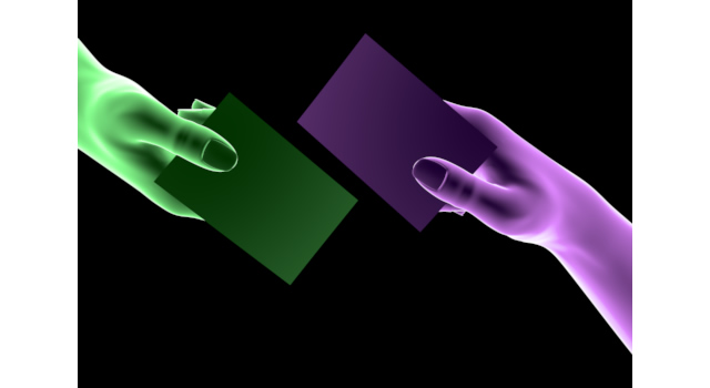 3DCG/名刺交換｜名刺を渡す/手の形 - ハンド/イラスト/手/写真/ダウンロード/フォト/画像加工OK