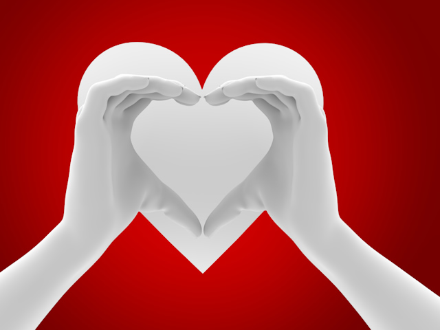 ハート｜愛｜形｜シルエット｜手｜ラブ｜両手｜心｜愛情 - ハンド/イラスト/手/写真/ダウンロード/フォト/画像加工OK