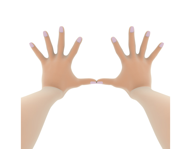 ハンド/両手/広げる/10本 - ハンド/イラスト/手/写真/ダウンロード/フォト/画像加工OK