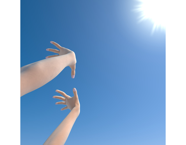 日光/浴びる/太陽/光 - ハンド/イラスト/手/写真/ダウンロード/フォト/画像加工OK