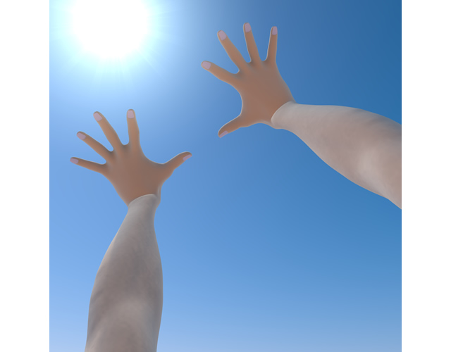 眩しい/手のひら/浴びる/太陽/光 - ハンド/イラスト/手/写真/ダウンロード/フォト/画像加工OK