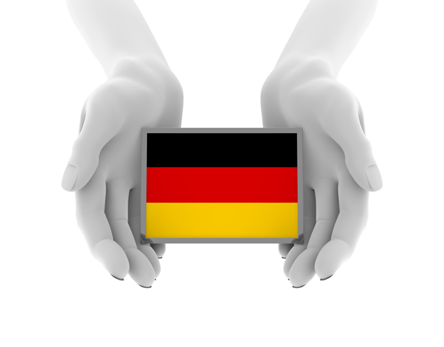 ドイツ-旗-国旗-手-支える - ハンド/イラスト/手/写真/ダウンロード/フォト/画像加工OK