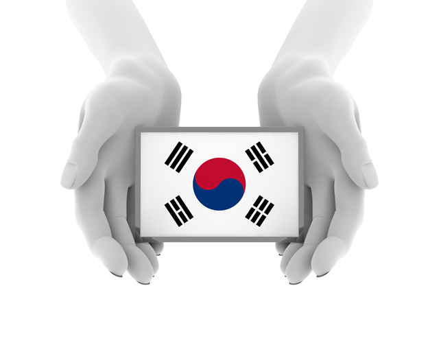 韓国-旗-国旗-手-包み込む - ハンド/イラスト/手/写真/ダウンロード/フォト/画像加工OK