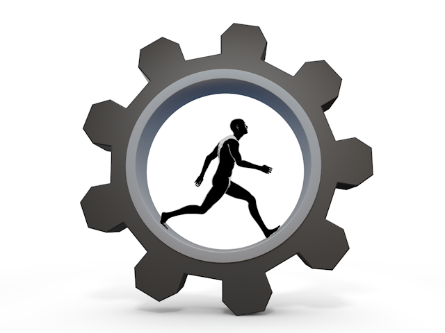 退屈な毎日｜同じことの繰り返し｜操り人形 - ヒューマン/シルエット/イラスト/写真/無料/人物/ダウンロード素材