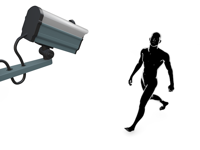防犯カメラ｜撮影｜映る - ヒューマン/シルエット/イラスト/写真/無料/人物/ダウンロード素材