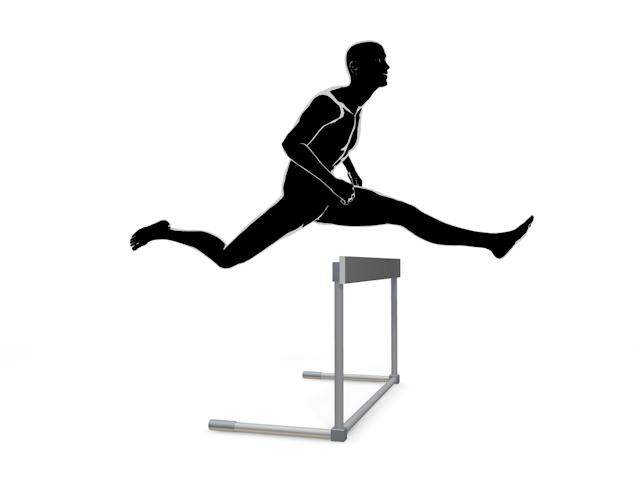躍進する｜伸びる｜ハードルを越える - ヒューマン/シルエット/イラスト/写真/無料/人物/ダウンロード素材