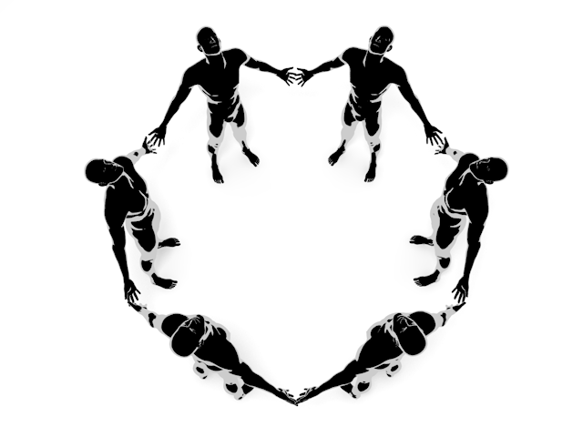 祈り｜パワー｜仲間｜つながり - ヒューマン/シルエット/イラスト/写真/無料/人物/ダウンロード素材