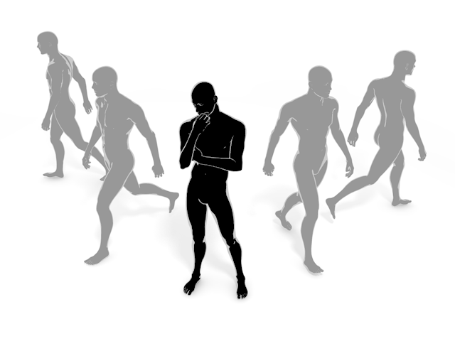 悩む｜考える｜他人 - ヒューマン/シルエット/イラスト/写真/無料/人物/ダウンロード素材