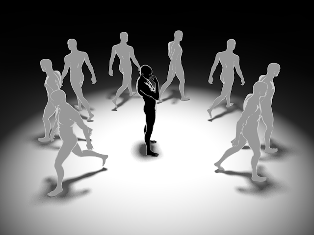 孤独｜仲間が離れる｜裏切り - ヒューマン/シルエット/イラスト/写真/無料/人物/ダウンロード素材