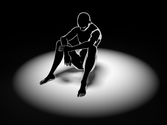 一人｜孤独｜暗闇 - ヒューマン/シルエット/イラスト/写真/無料/人物/ダウンロード素材