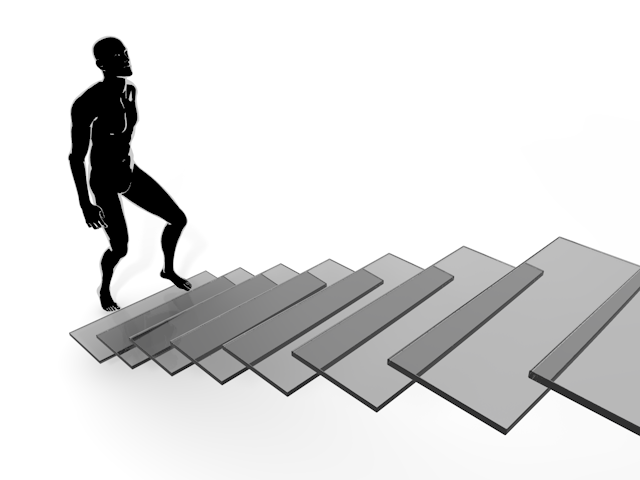 能力が上がる｜階段｜前進 - ヒューマン/シルエット/イラスト/写真/無料/人物/ダウンロード素材