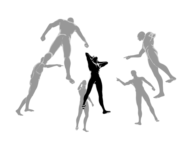 裏切り｜仲間｜パニック｜挫折 - ヒューマン/シルエット/イラスト/写真/無料/人物/ダウンロード素材