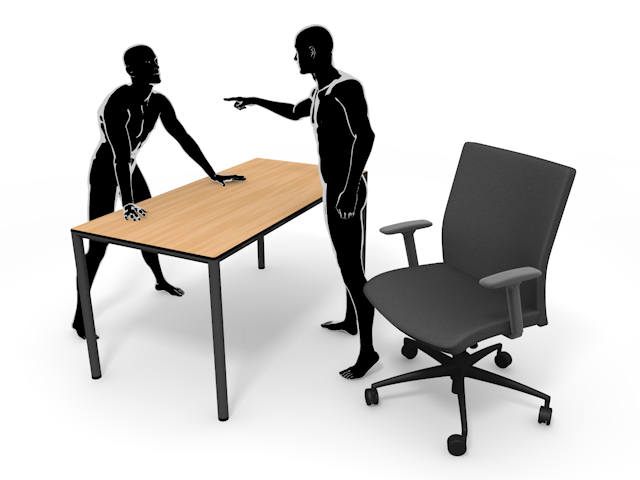 叱る｜命令する｜反抗｜部下 - ヒューマン/シルエット/イラスト/写真/無料/人物/ダウンロード素材