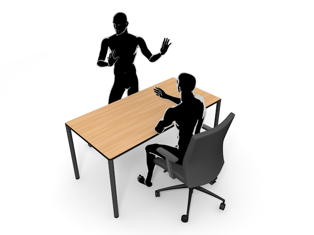 拒否する｜部下｜命令無視 - ヒューマン/シルエット/イラスト/写真/無料/人物/ダウンロード素材