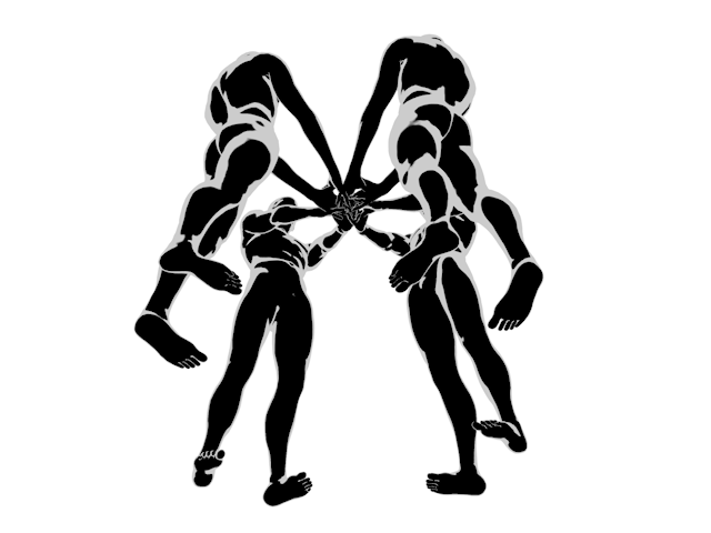 協力体制｜みんなの力｜励まし合う - ヒューマン/シルエット/イラスト/写真/無料/人物/ダウンロード素材