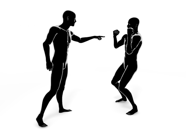 一触即発｜言い争い｜食い違い - ヒューマン/シルエット/イラスト/写真/無料/人物/ダウンロード素材