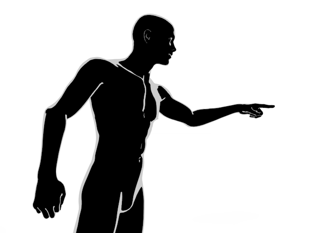 指さし｜無礼｜意見を言う - ヒューマン/シルエット/イラスト/写真/無料/人物/ダウンロード素材