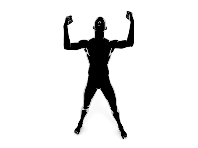 ガッツポーズ｜成功｜達成感 - ヒューマン/シルエット/イラスト/写真/無料/人物/ダウンロード素材