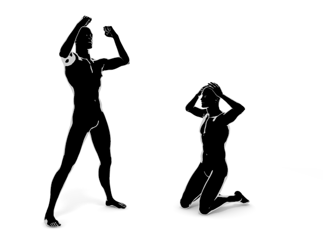 完全に勝利する｜敗北する｜勝利 - ヒューマン/シルエット/イラスト/写真/無料/人物/ダウンロード素材